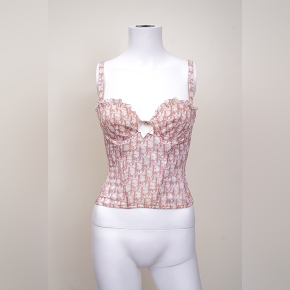Christian Dior Diorissimo Girly Pink Bustier Top - Picture 2 of 8